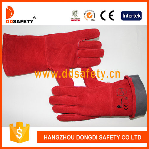 Red welder glove-DLW625